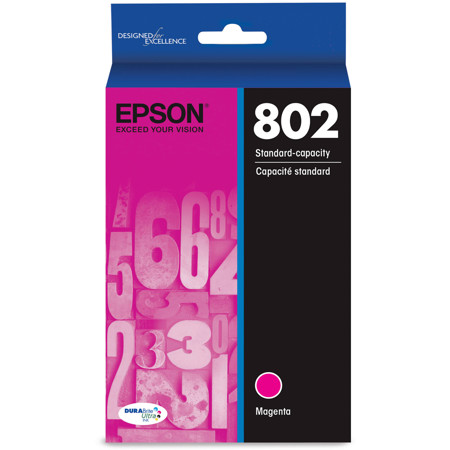 Epson T802 Standard Capacity Magenta DURABrite Ultra Ink Cartridge