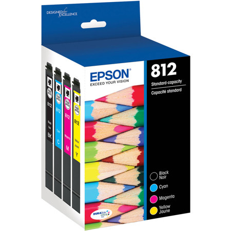 Epson T812 Standard Black & Color Combo Ink Cartridges for WorkForce Pro Printer