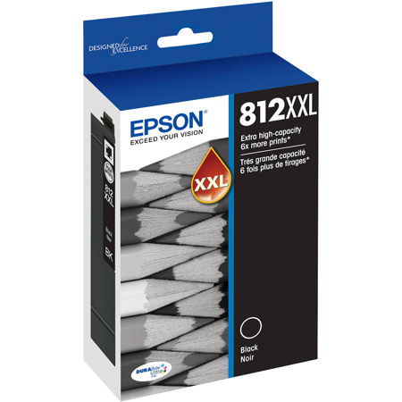 Epson T812XXL Extra High-Capacity Black Ink Cartridge for WorkForce Pro Printer