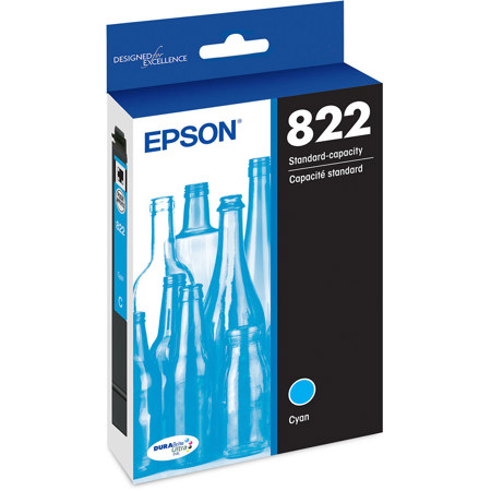 Epson T822 Standard Capacity Cyan Ink Cartridge for WorkForce Pro Series Printer