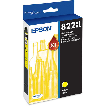 Epson T822XL High-Capacity Yellow Ink Cartridge for WorkForce Pro Series Printer