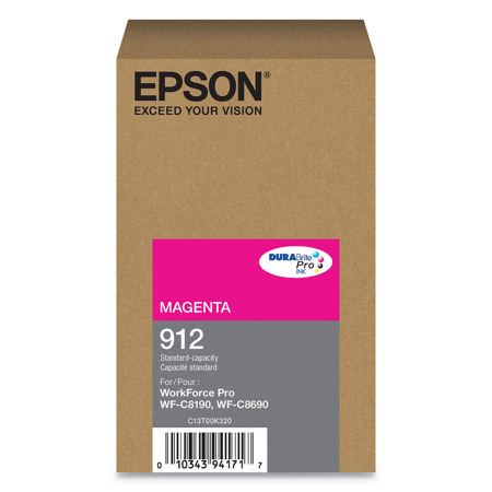 Epson DURABrite Pro T912 Standard Capacity Magenta Ink Cartridge for WF-C8690