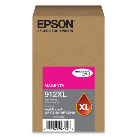 Epson DURABrite Pro T912XL High-Capacity Magenta Ink Cartridge for WF-C8690