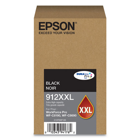 Epson DURABrite Pro T912XXL Extra High-Capacity Black Ink Cartridge for WF-C8690