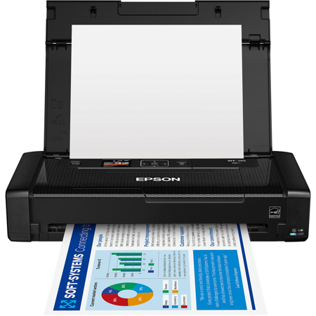 Epson WorkForce WF-110 Wireless Mobile Color Inkjet Printer, Up to 6.7 ppm Black and 3.8 ppm Color