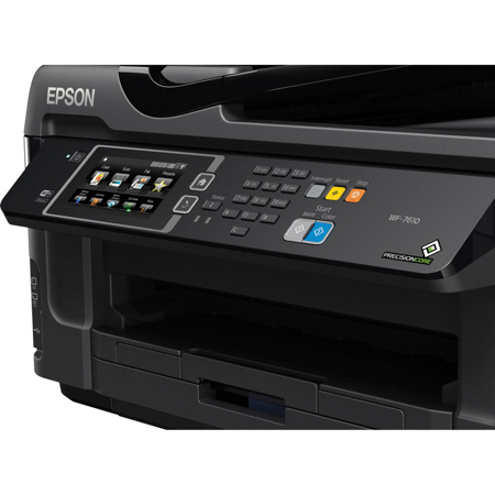 WorkForce WF 7610 All in One Inkjet Printer 18ppm Black 10ppm Color 4800x2400dpi 250 Sheets Input Tray Refurbished by Epson C11CC98201 N