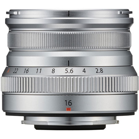 【半額】 f/2.8 16mm XF Fujifilm R Adorama - 16611681 Silver Lens, WR レンズ(単焦点)