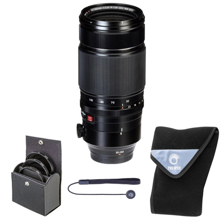 Fujifilm XF 50-140mm f/2.8 R LM OIS WR Lens, Black w/72mm Filter Kit & Lens Wrap