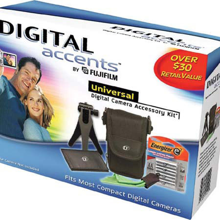 Fujifilm Digital Accessory Kit EC05 - with Soft Case, Memory Wallet, Mini Tripod, LCD Cleaning Cloth & 4 AA Batteries