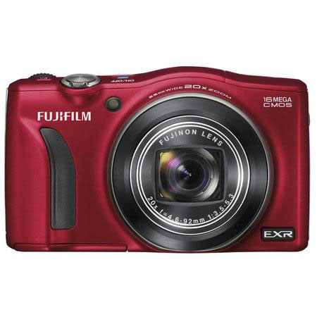 Fujifilm FinePix F750EXR 16MP Digital Camera Red - Bundle