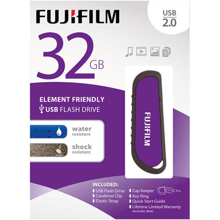 Fujifilm 32GB WR USB 2.0 Flash Drive with Cap