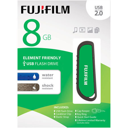 Fujifilm 8GB WR USB 2.0 Flash Drive with Cap