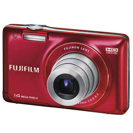 Fujifilm FinePix JX500 Digital Camera, Red