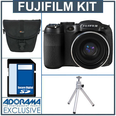 Fujifilm FinePix S2550 Digital Camera Kit, Black, 4GB