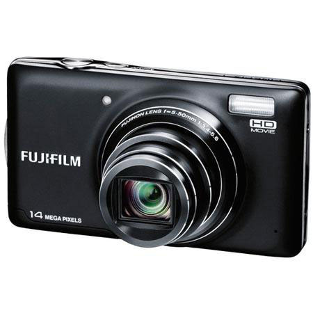 Fujifilm FinePix T350 14MP Digital Camera, Black-BUNDLE(See Notes)