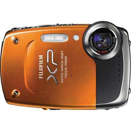 Fujifilm Finepix XP20 Digital Camera Orange *SPECIAL* 4GB/Case/Skin/Strap/Tripod