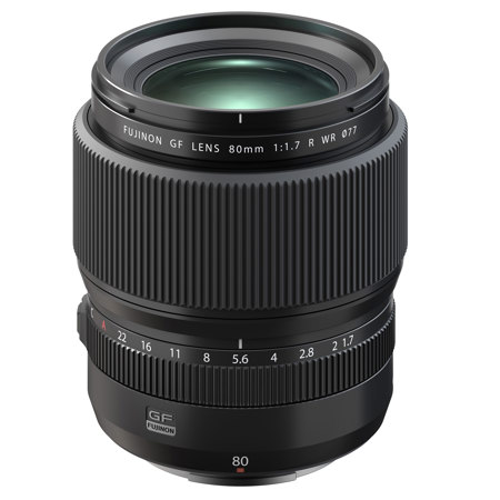 Fujifilm GF 80mm f/1.7 R WR Lens, Black