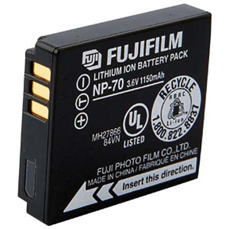 Fujifilm NP-70 Lithium-Ion Rechargeable Battery for the Finepix F40 and F20 Digital Camera, 3.7 volts 1050mAh.