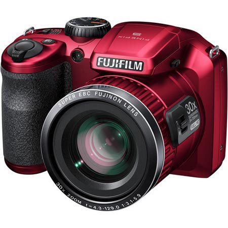 Fujifilm FinePix S6800 Digital Camera, Red