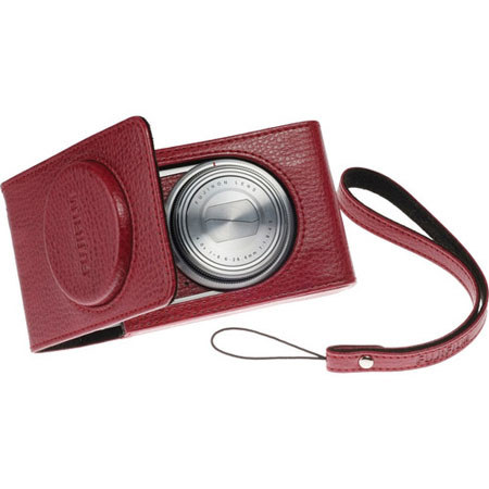 Fujifilm Pebbled Red All Leather Soft Fitted Case for XF-1 Digital Camera