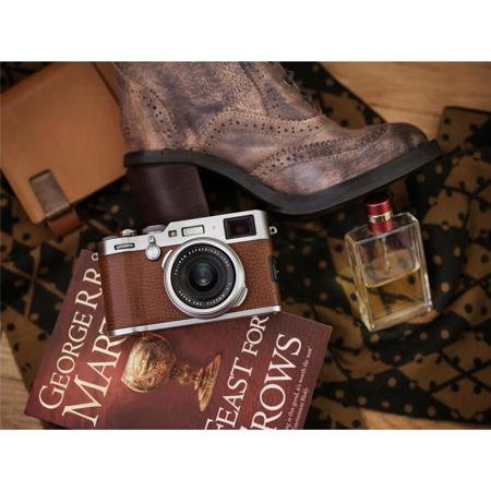 Fujifilm X100F 24.3MP Digital Camera, Fujinon 23mm f/2 Lens, Brown