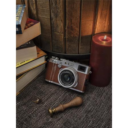 Fujifilm X100F 24.3MP Digital Camera, Fujinon 23mm f/2 Lens, Brown