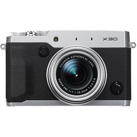Fujifilm X30 Digital Camera, Silver with Free Accessory Bundle