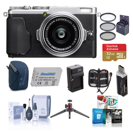 Fujifilm X70 Digital Camera with Premium Kit, Silver