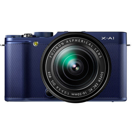 Fujifilm X-A1 Mirrorless Digital Camera with 16-50mm Lens, Indigo Blue
