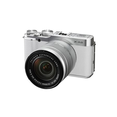 Fujifilm X-A2 Mirrorless Camera with XC 16-50mm f/3.5-5.6 Lens- White