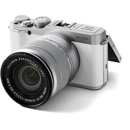 Fujifilm X-A2 Mirrorless Camera with XC 16-50mm f/3.5-5.6 Lens- White