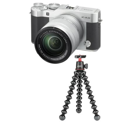 Fujifilm X-A3 Mirrorles with 16-50mm OIS II Lens Silver W/Joby GorillaPod 3K Kit