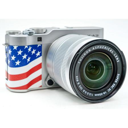 Fujifilm X-A3 Mirrorless Camera with XC 16-50mm f/3.5-5.6 OIS II Lens, USA Flag