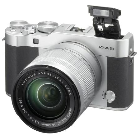Fujifilm X-A3 Mirrorless with 16-50mm OIS II Lens, Silver