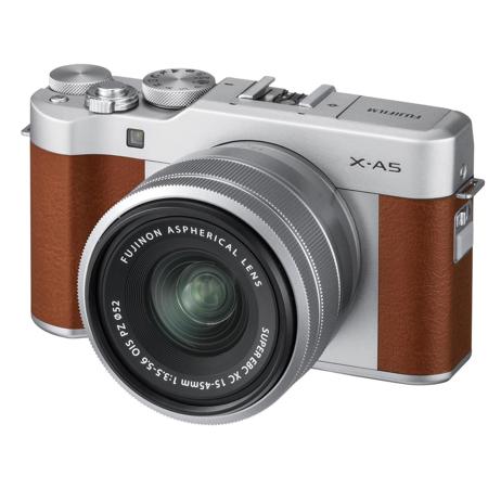 Fujifilm X-A5 Mirrorless Camera with XC 15-45mm OIS PZ Lens, Brown