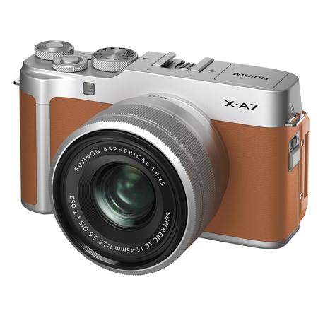 Fujifilm X-A7 Mirrorless Digital Camera, Fujinon XC 15-45mm OIS PZ Lens, Camel