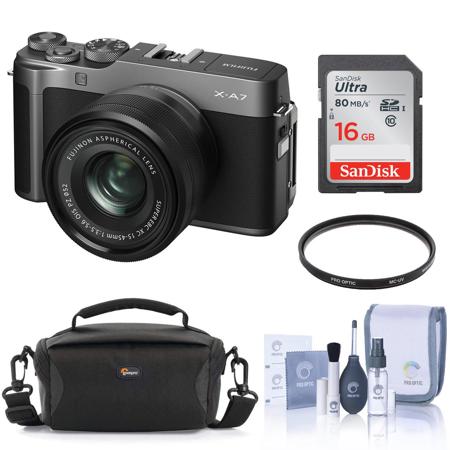 Fujifilm X-A7 Mirrorless Camera With XC 15-45mm PZ Lens,Dark Sivr W/Free ACC KIT