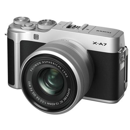 Fujifilm X-A7 Mirrorless Digital Camera, Fujinon XC 15-45mm OIS PZ Lens, Silver