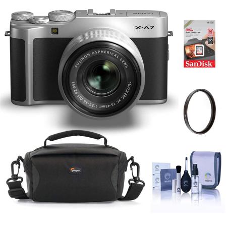 Fujifilm X-A7 Mirrorless Camera With XC 15-45mm OS PZ Lens,Silver W/Free ACC KIT