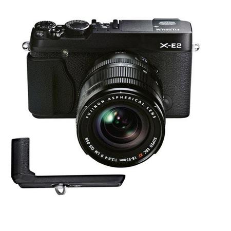 Fujifilm X-E2 Camera w/XF 18-55mm F2.8-4 R LM OIS Lens Black W/Fuji HG-XE1 Grip