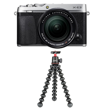 Fujifilm X-E3 Mirrorless Camera Silver with XF 18-55mm f/2.8-4 Lens W/GorillaPod