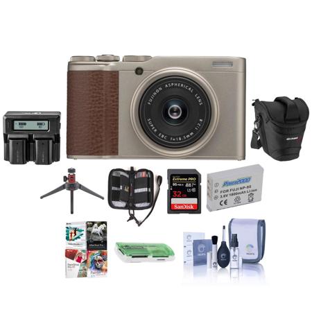 Fujifilm X-F10 Digital Camera with 18.5mm WA Lens Gold W/Premium Accessory Kit