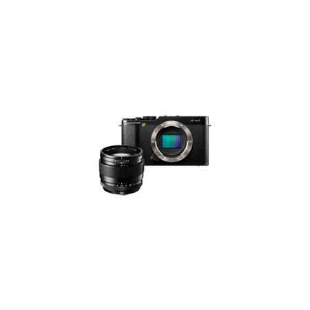 Fujifilm X-M1 Mirrorless Digital Camera Body, Black,Bundle w/Fujifilm XF 23mm F/1.4 R Lens