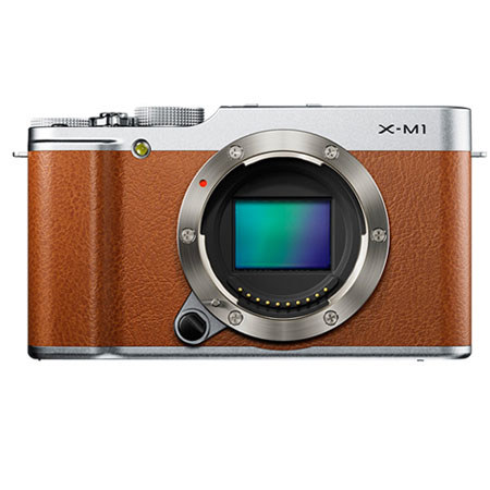 Fujifilm X-M1 Mirrorless Digital Camera Body, 16.3 MP, 3" Tilting Screen, WiFi - Brown