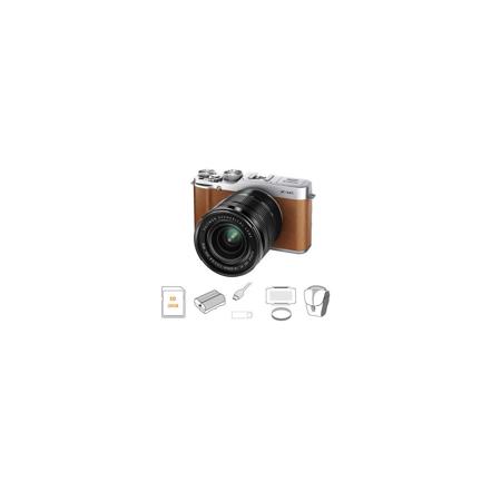 Fujifilm X-M1 Mirrorless Digital Camera Brown w/XC 16-50mm F3.5-5.6 OIS Lens, Ac
