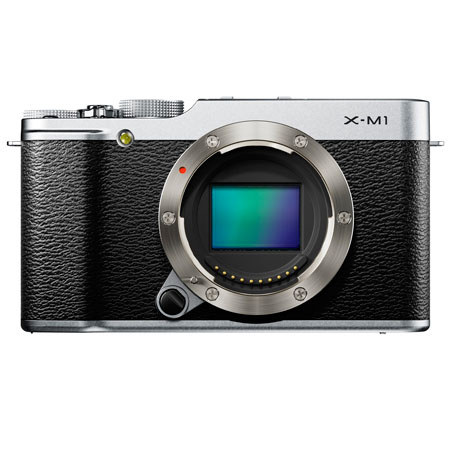Fujifilm X-M1 Mirrorless Digital Camera Body, 16.3 MP, 3" Tilting Screen, WiFi - Silver