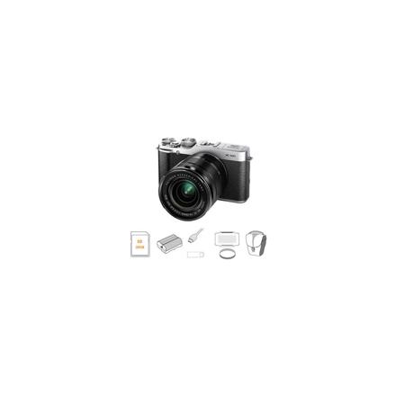 Fujifilm X-M1 Mirrorless Digital Camera Silver w/XC 16-50mm F3.5-5.6 OIS Lens,Acc Bundle"A"