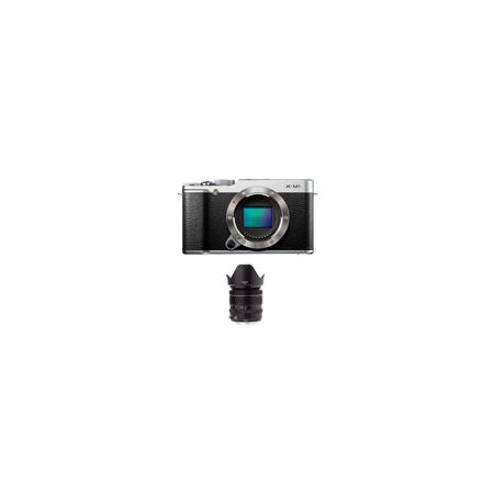 Fujifilm X-M1 Mirrorless Digital Camera Body, Silver - Bundle with Fujifilm XF 18-55mm Lens
