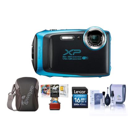 Fujifilm FinePix XP130 Digital Camera, Sky Blue With Free Mac Accessory Bundle