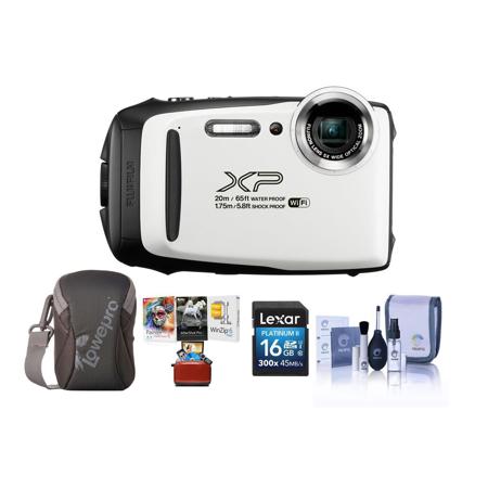 Fujifilm FinePix XP130 Digital Camera, White With Free Mac Accessory Bundle